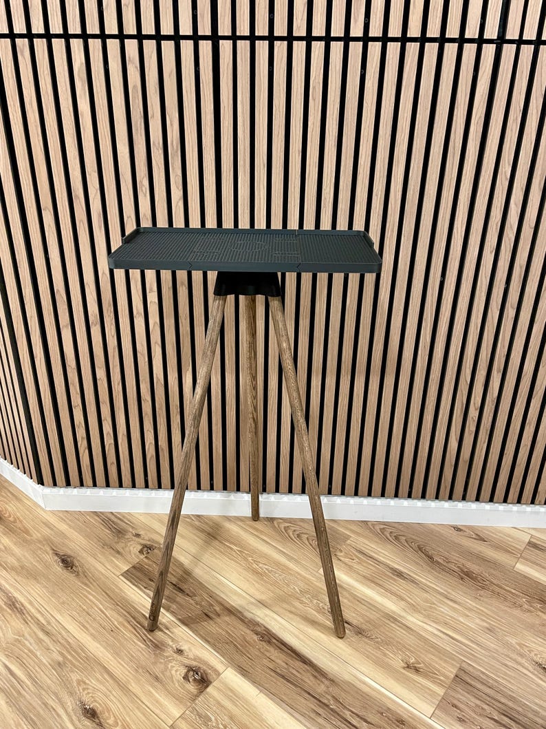 Indoor Cycling Desk: Laptop Stand, Maine Oak Legs, Home Gym image 8