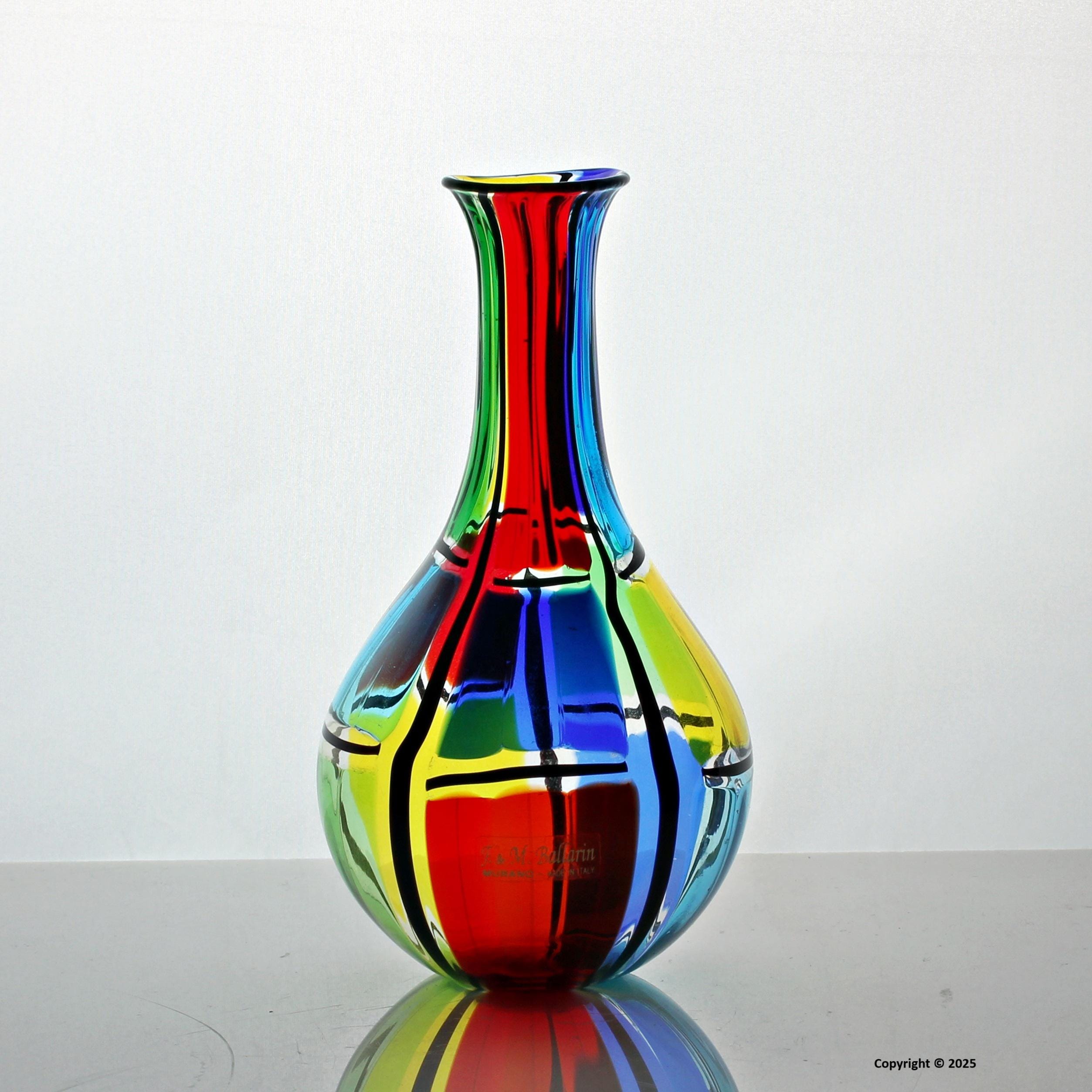 F&M Ballarin, Murano, Pezzato Glass Vase - Etsy