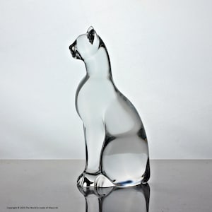 Baccarat lead crystal Egyptian cat figurine