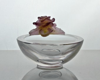 Daum, Nancy, small pate de verre and crystal glass bowl