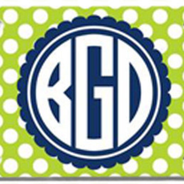 Personalized Monogrammed License Plate Car Tag