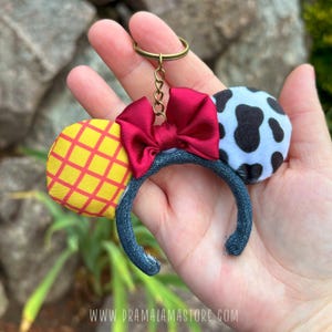 Miniature Mouse Ears Keychain – “Woody”
