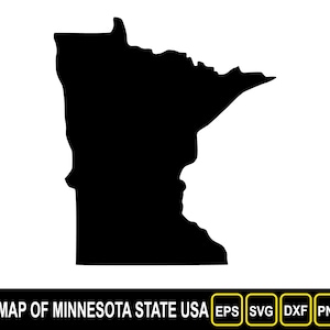 Kaart van de staat Minnesota (VS) silhouet plat ontwerp
