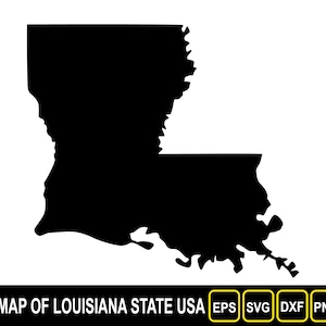 Kaart van Louisiana silhouet plat ontwerp