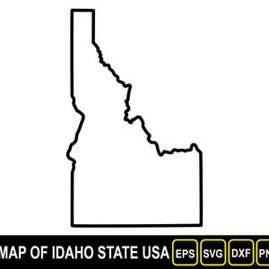 Kaart van de staat Idaho (VS) silhouet schetsontwerp