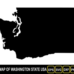 Kaart van de staat Washington (VS) plat ontwerp