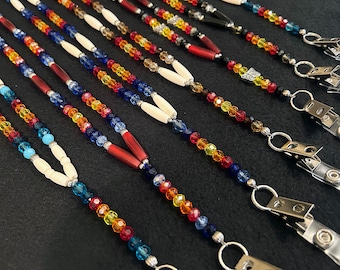 Traditional Fire-Colored Lanyards / ID Holder