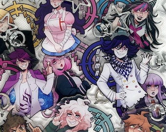 Danganronpa Acrylic Keychains: Anime Character Charms