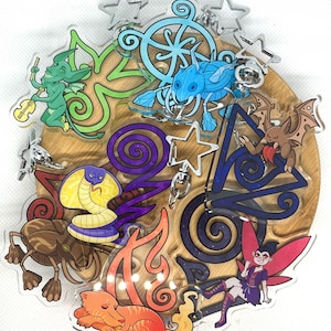 Wizard101 Class Sigil Level One Zauber inspirierte Schlüsselanhänger