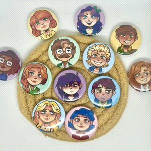 Stardew Bachelor and Bachelorette 32mm Button Pins