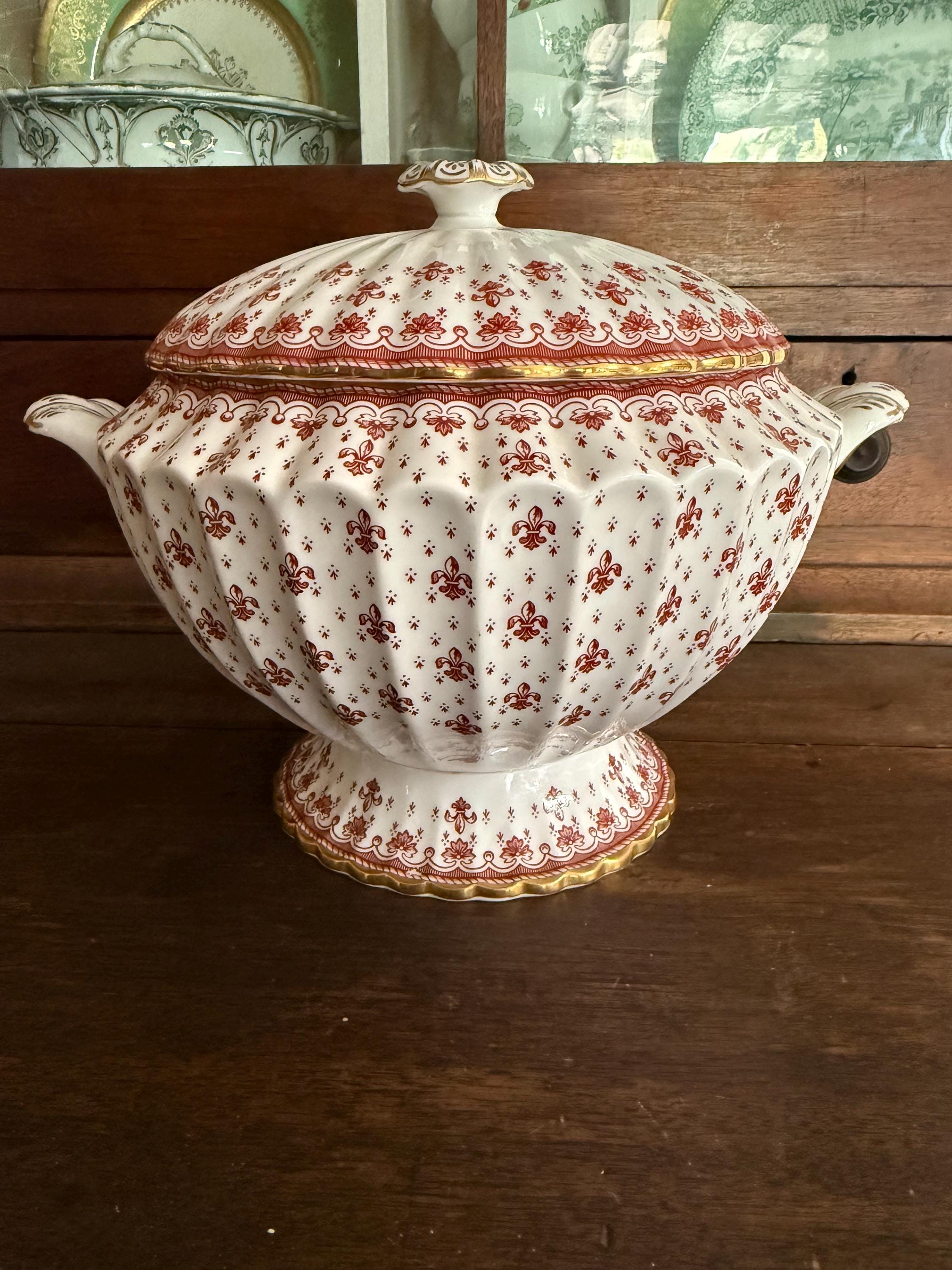 Fleur De Lys Red Spode - Etsy