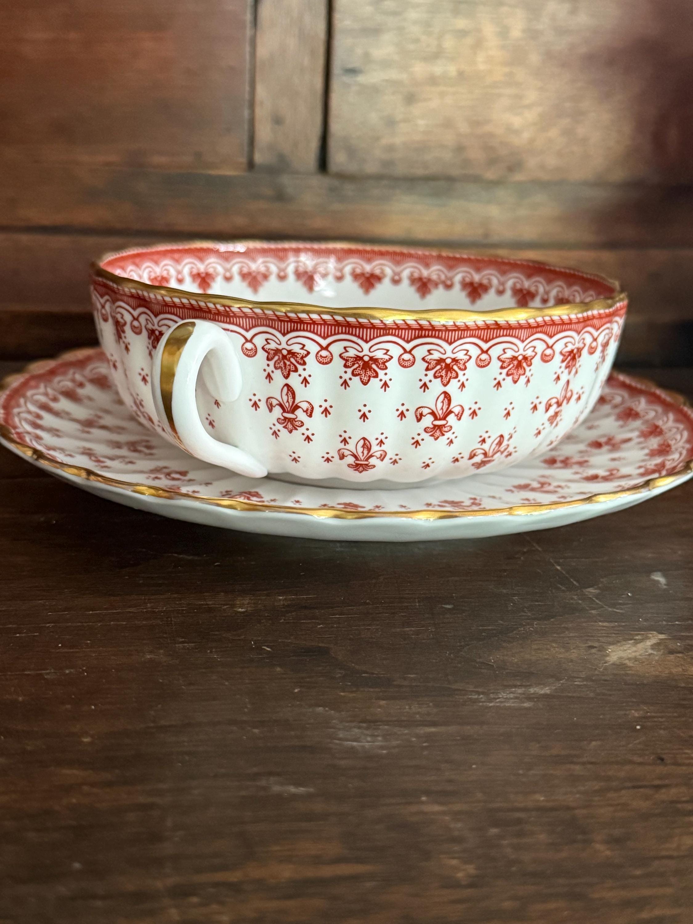 Fleur De Lys Red Spode - Etsy