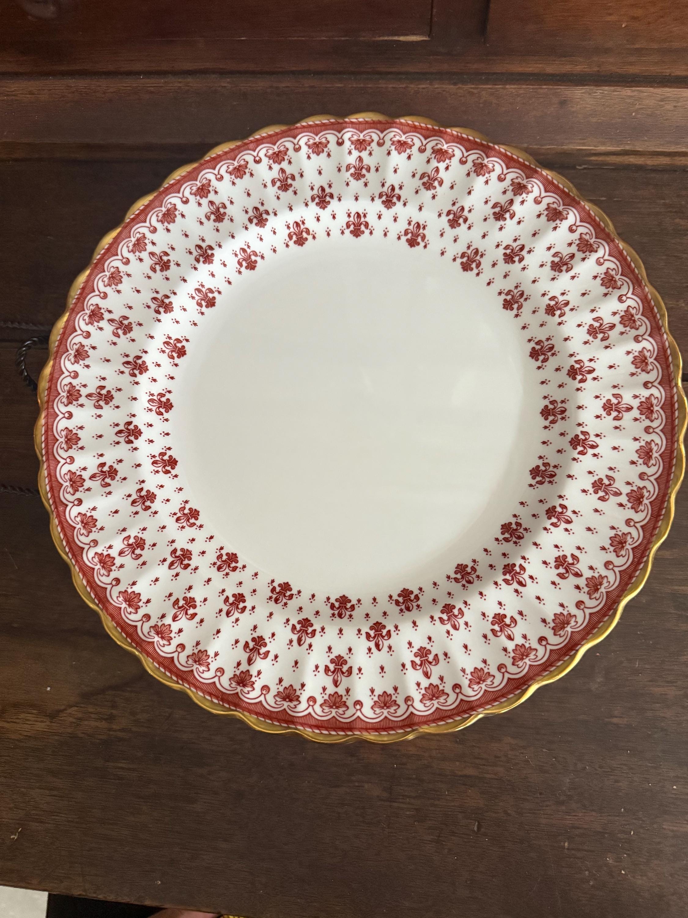 Fleur De Lys Red Spode - Etsy