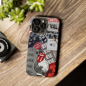Rock & Roll Phone Case, Vintage Music Lovers, Tough Cases, Gifts for Musicians, Trendy Accessories, Phone Cover for Concerts