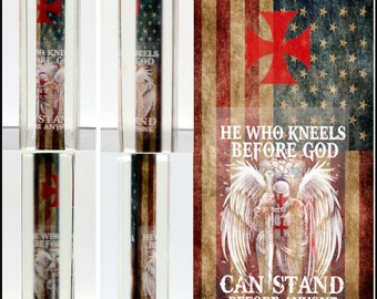 Templar Knight Pen Blank: Grunge US Flag Resin Cast