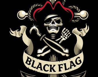 The Black Flag Pirate Themed Resin Cast Pen Blank
