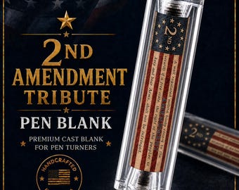 Betsy Ross 2nd Amendment Grunge Flag Resin Pen Blank | Bolt or Sierra