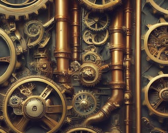 Abstract Machinery Steampunk Pen Blank: Unleash the Power of Steam