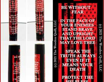 Templar Knight Pen Blank Christian Warrior Creed Cast Tube In - Great Father's Day Gift