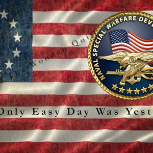 US Navy SEAL 30 Cal. Pen Blank - SEAL Emblem - Grunge Flag - Slogan - Licensed