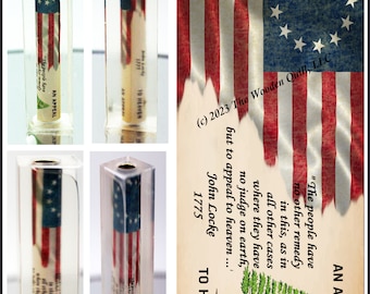 Bolt Action-John Locke-Pine Tree Flag -  Pen Blank Betsy Ross Flag - An Appeal To Heaven