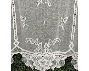 Panel transparente blanco Heritage Lace Heirloom de 60x30 cm con estampado floral 9700W-6030P