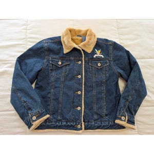 ジャケット・アウター BUFFALO BOBS denim fur military down Y2K Y2k Fur Denim Jacket - Etsy