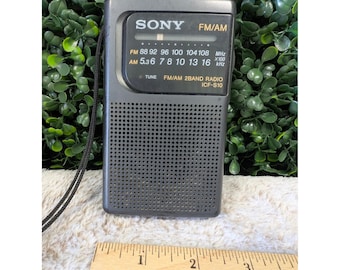 Sony IXF-S10 Tragbar AM FM 2 Band Taschenradio Handfunkgerät Analog Schwarz Vintage