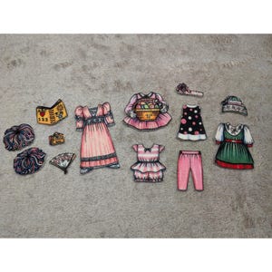 Vintage 1991 The Story Teller Brenda Felt Doll Clothes Accessories Lot 13pc