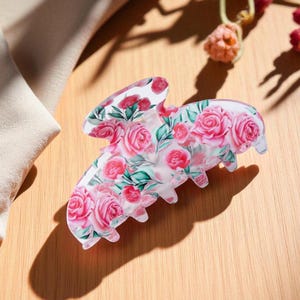 Kleurrijke fruit- en bloemhaarklauwklem acryl haaraccessoires voor dames en tieners | Leuke varianten: strik, vlinder, aardbei en meer
