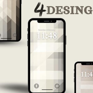 Minimalist Geometric Phone Wallpapers, Neutral Beige Aesthetic Backgrounds, Modern Abstract Digital Art for iPhone & Android