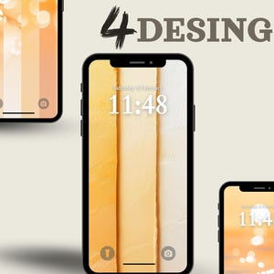 Minimalist Sunset Aesthetic iPhone & Android Wallpapers | Warme getönte digitale Hintergründe | 4 hochwertige Handy-Hintergründe