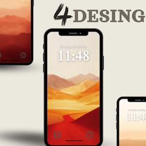 Minimalist Desert Aesthetic iPhone & Android Wallpapers | Warm Toned Digital Backgrounds | 4 High-Quality Phone Wallpapers