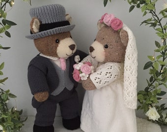 Oursons de la mariée et du marié - 'Knit un nounours'