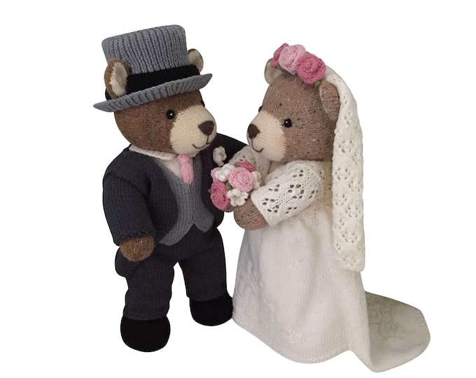 Knit a Teddy Bride and Groom Bears Bundle