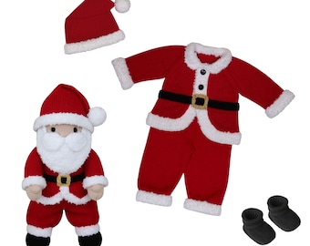 Matching Santa Suit for Baby and Teddy