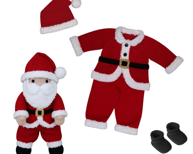 Matching Santa Suit for Baby and Teddy