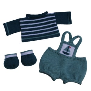 Sailboat Dungarees Outfit Knit a Teddy zdjęcie 3