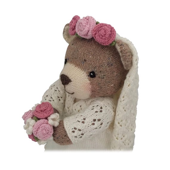 テディベアを編む 花嫁と花婿のクマ - Etsy 日本