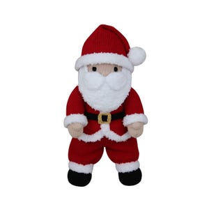 Teje un traje de Papá Noel para un osito de peluche