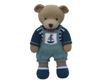 Knit a Teddy Outfit Sailboat Dungarees