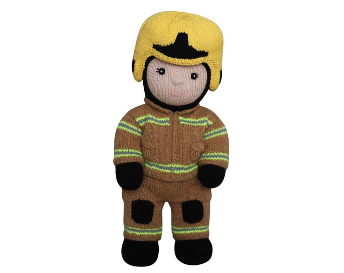 Knit a Teddy Outfit Firefighter