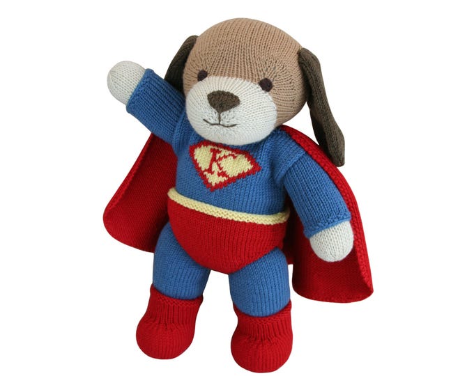 Knit a Teddy Outfit Superhero