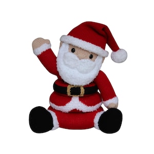 Teje un osito de peluche apilable de Papá Noel