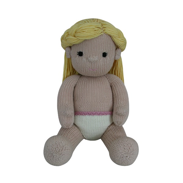 Mädchen Puppe - Stricken Sie einen Teddy