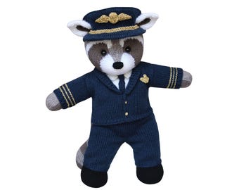 Knit a Teddy Outfit Pilot Uniform