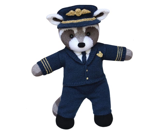 Knit a Teddy Outfit Pilot Uniform