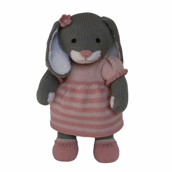 Pink Stripy Dress Outfit - Knit a Teddy