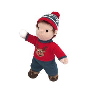 Jersey navideño de punto para un osito de peluche