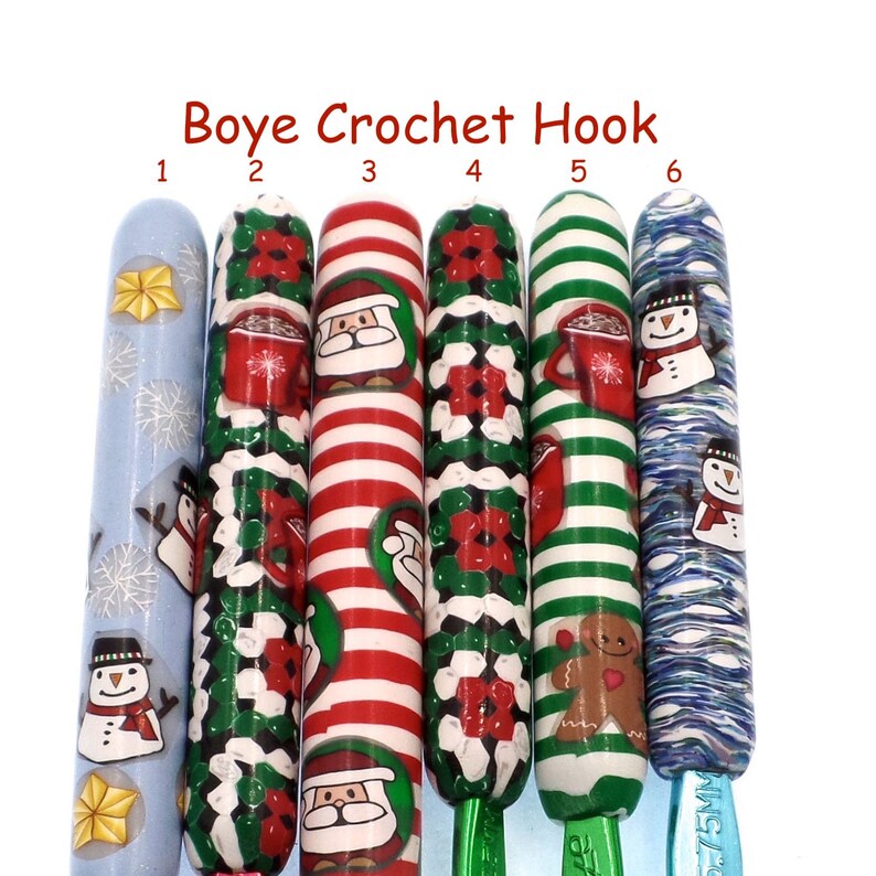 Crochet Hook Polymer Clay Covered Boye Crochet Hook image 0